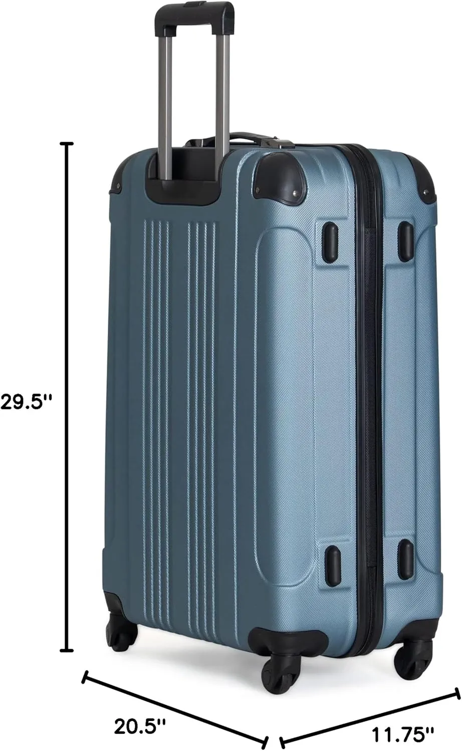Kenneth Cole REACTION Out of Bounds Lightweight Hardshell 4-Wheel Spinner Luggage, Granite Blue, 28-Inch Checked