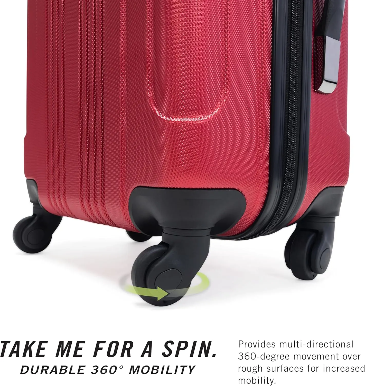 Kenneth Cole REACTION Out of Bounds Lightweight Hardshell 4-Wheel Spinner Luggage, Scarlet Red, 2-Piece Set (20" & 28")
