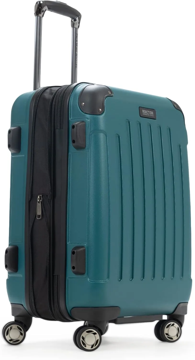 Kenneth Cole REACTION Renegade Luggage Expandable 8-Wheel Spinner Lightweight Hardside Suitcase, Botanical Green, 28-Inch Checked