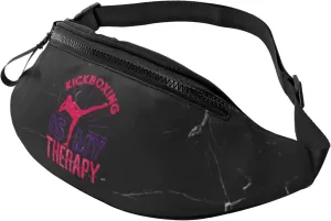 Kickboxing is My Therapy Crossbody fanny pack for men and women, ideal for travel, sports and running