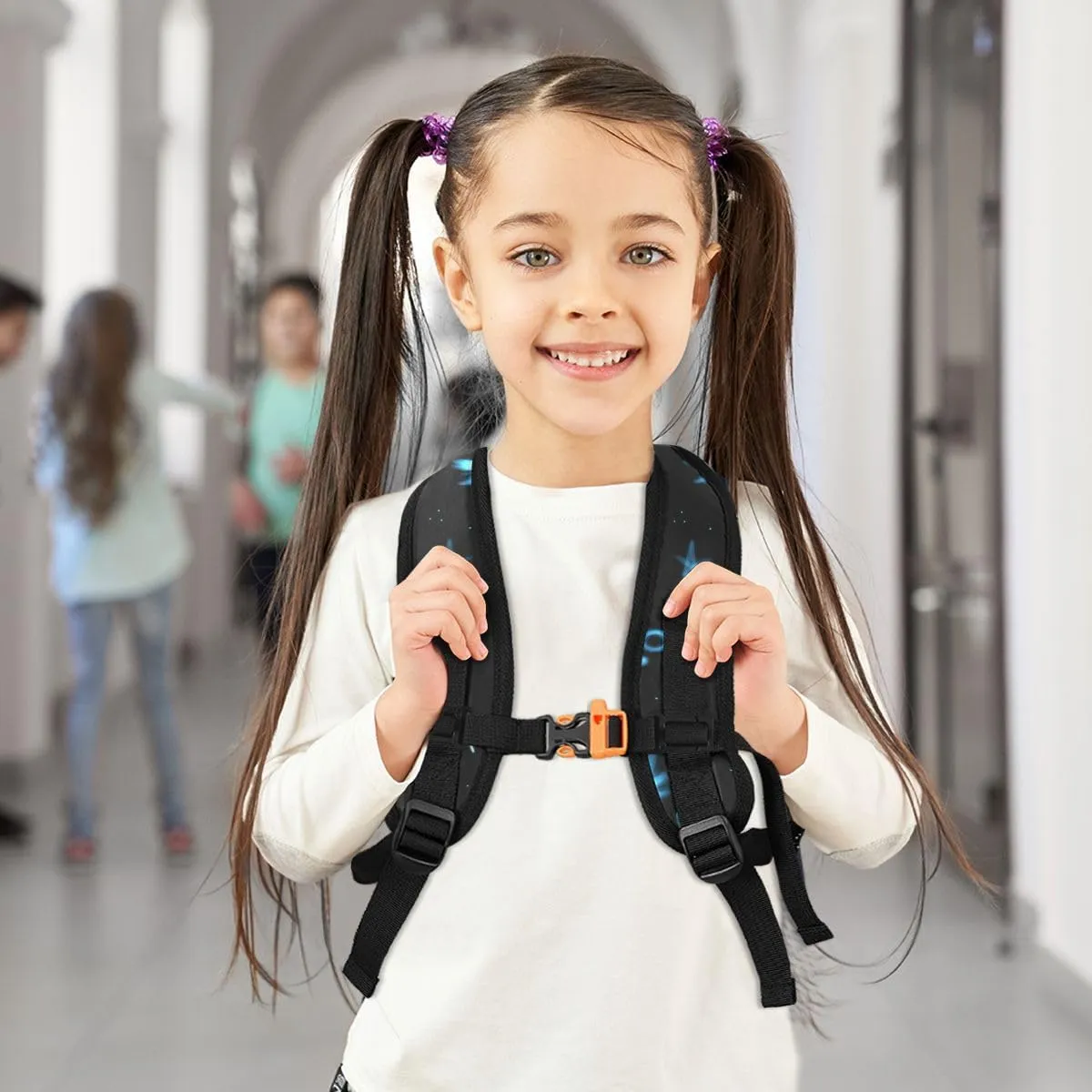 Kid's Backpack Black Axolotl Stars Toddler Backpack Preschool Bookbag for Boys Girls