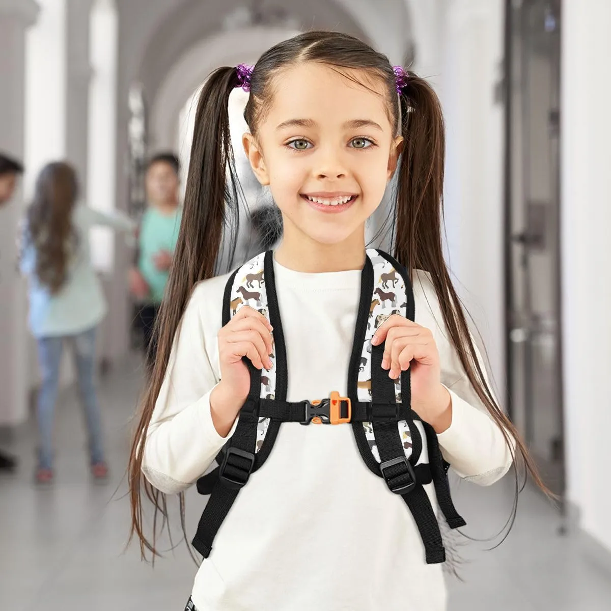 Kid's Backpack Cute Horse Toddler Backpack for Daycare Travel Preschool Bookbags for Boys Girls