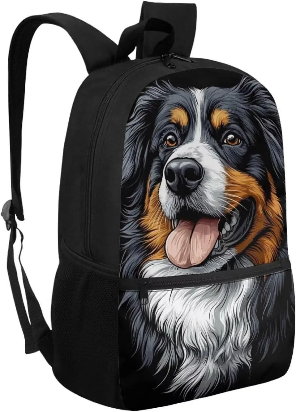 Kids Backpack for Boys Girls Bernese Mountain Dog Lightweight Bookbag for Elementary School Kid 6-10 (Indigo)