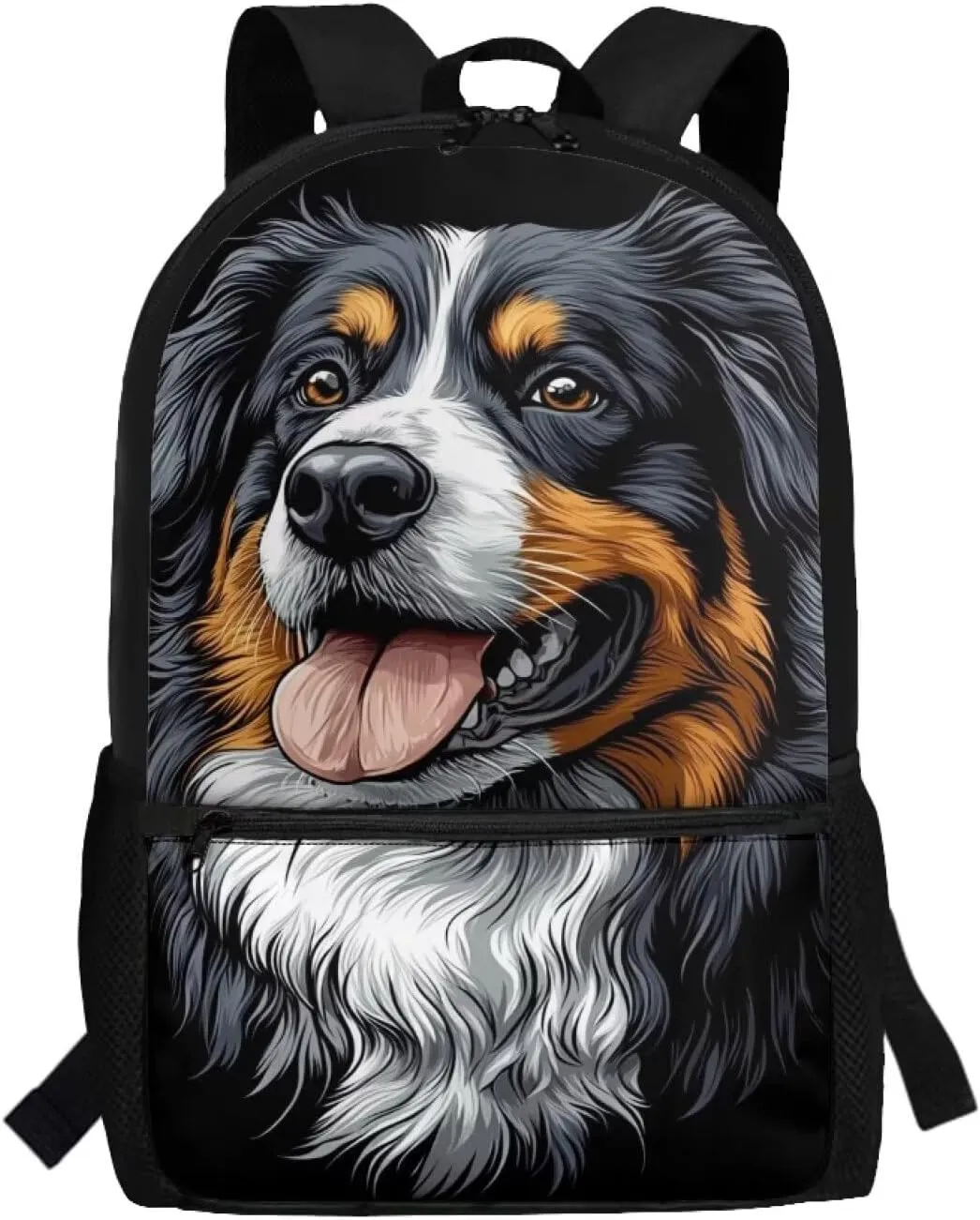 Kids Backpack for Boys Girls Bernese Mountain Dog Lightweight Bookbag for Elementary School Kid 6-10 (Indigo)