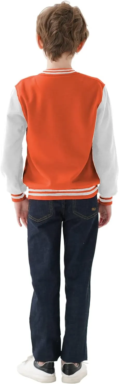Kids Baseball Jackets Boys Girls Team Uniform Varsity Jacket Everyday Casual School Cotton Classic Clothing
