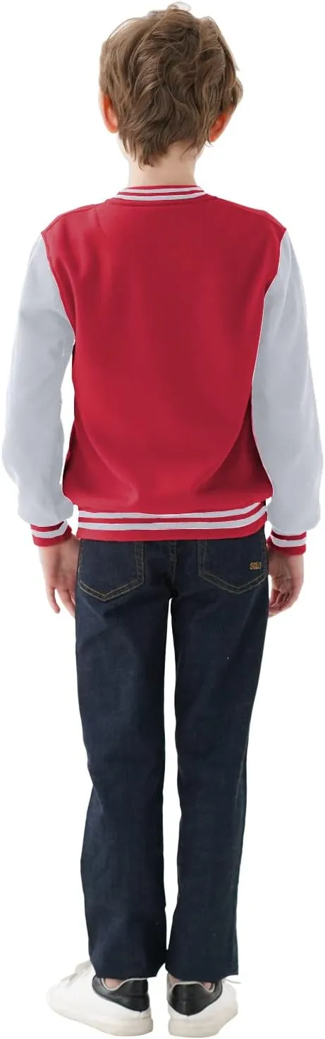 Kids Baseball Jackets Boys Girls Team Uniform Varsity Jacket Everyday Casual School Cotton Classic Clothing