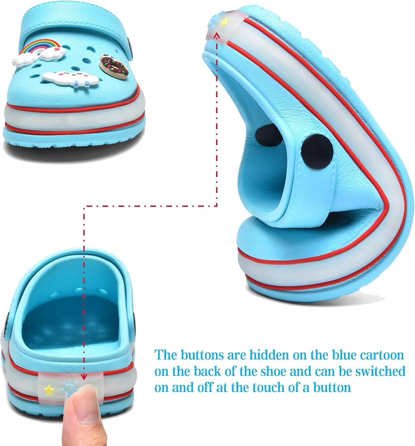 Kids' Boys Girls LED Clogs Cute Garden Shoes Cartoon Slides