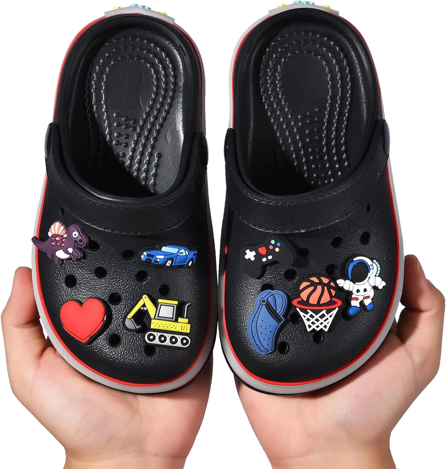 Kids' Boys Girls LED Clogs Cute Garden Shoes Cartoon Slides