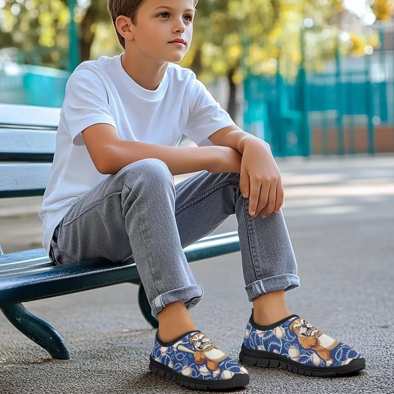 Kids Casual Shoes Boys Girls Slip on Shoes Outdoor Comfortable Loafer Lightweight Tennis Shoes for Little Kids SizeUS 11-15
