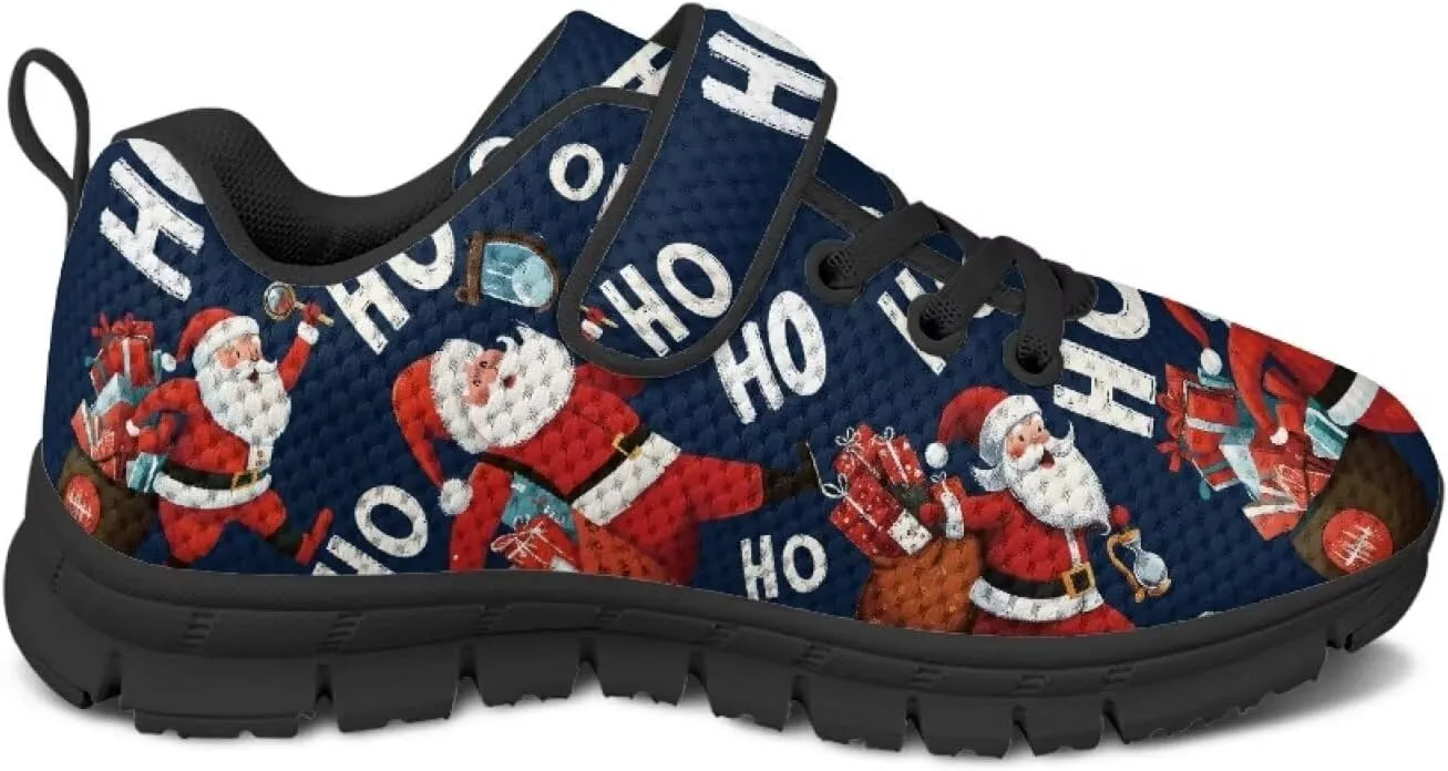 Kids Christmas Shoes Comfortable Breathable Hook and Loops Strap Athletic Running Shoes for Litter Kids Lightweight Non-Slip Outdoor School Sport Sneaker for Big Kids US 11-15