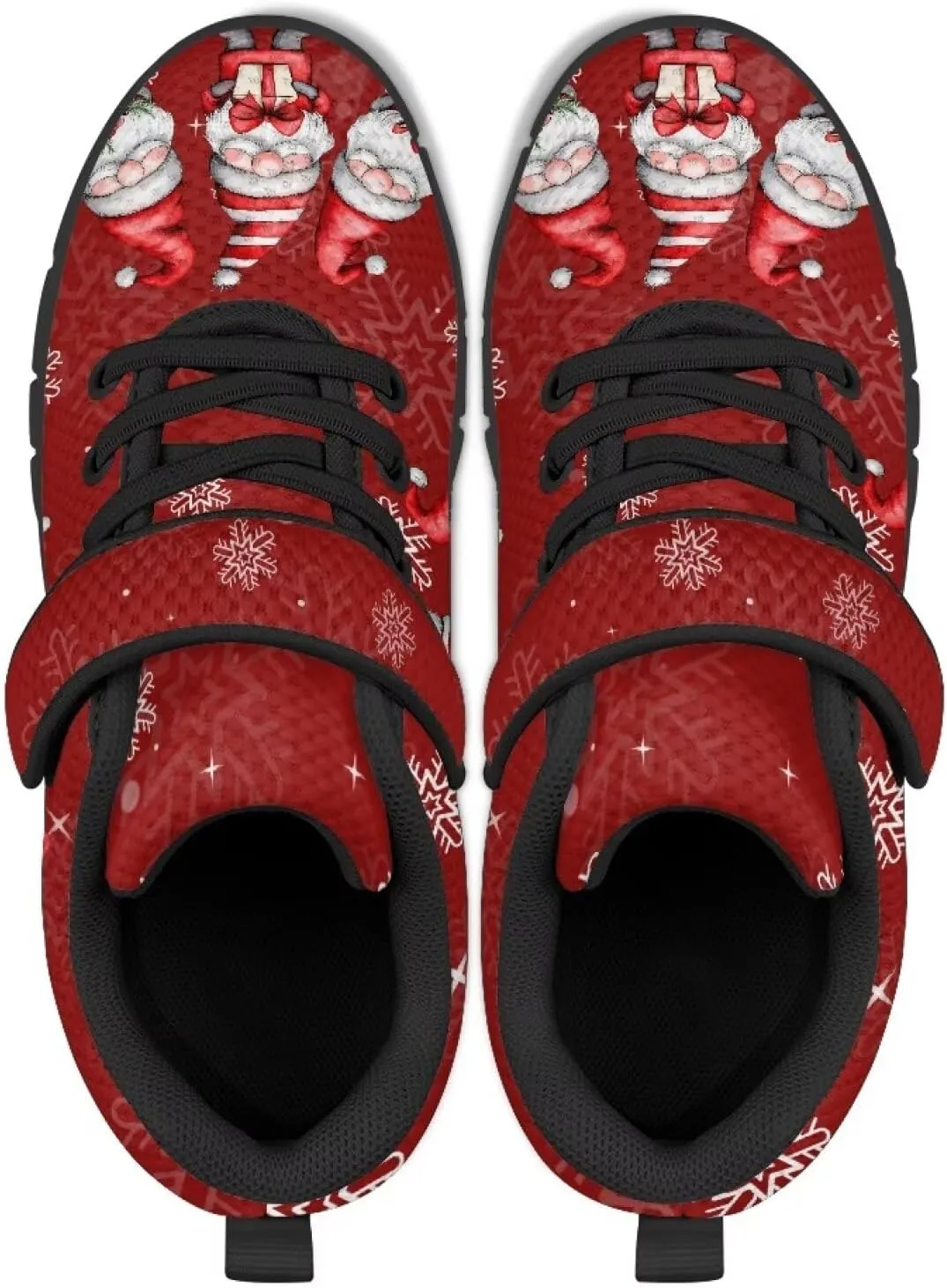 Kids Christmas Shoes Comfortable Breathable Hook and Loops Strap Athletic Running Shoes for Litter Kids Lightweight Non-Slip Outdoor School Sport Sneaker for Big Kids US 11-15