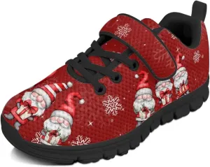 Kids Christmas Shoes Comfortable Breathable Hook and Loops Strap Athletic Running Shoes for Litter Kids Lightweight Non-Slip Outdoor School Sport Sneaker for Big Kids US 11-15