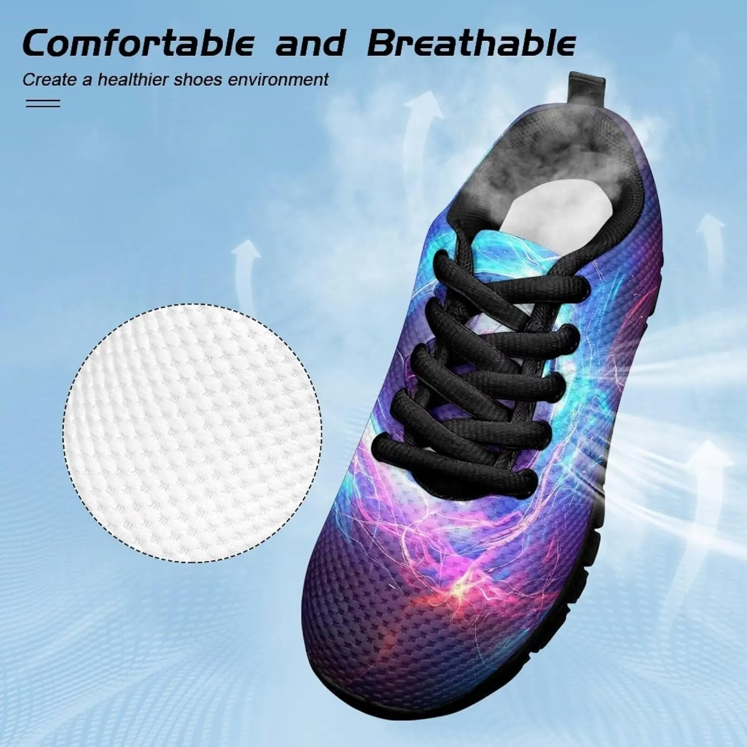 Kids Shoes for Boys Lightweight Athletic Running Shoes Toy Car Print Tennis Shoes Non Slip Breathable Mesh School Sports Sneakers