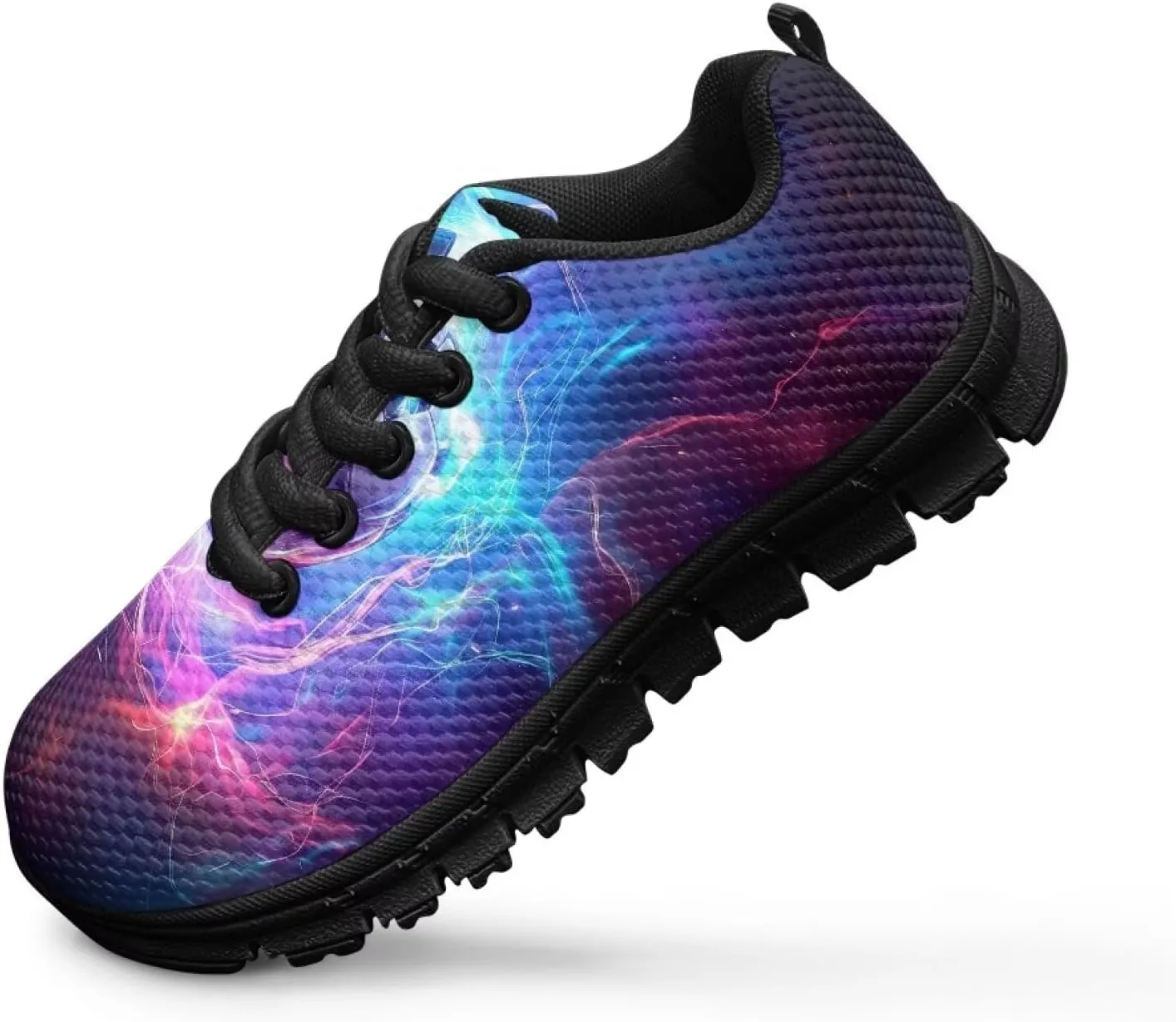 Kids Shoes for Boys Lightweight Athletic Running Shoes Toy Car Print Tennis Shoes Non Slip Breathable Mesh School Sports Sneakers