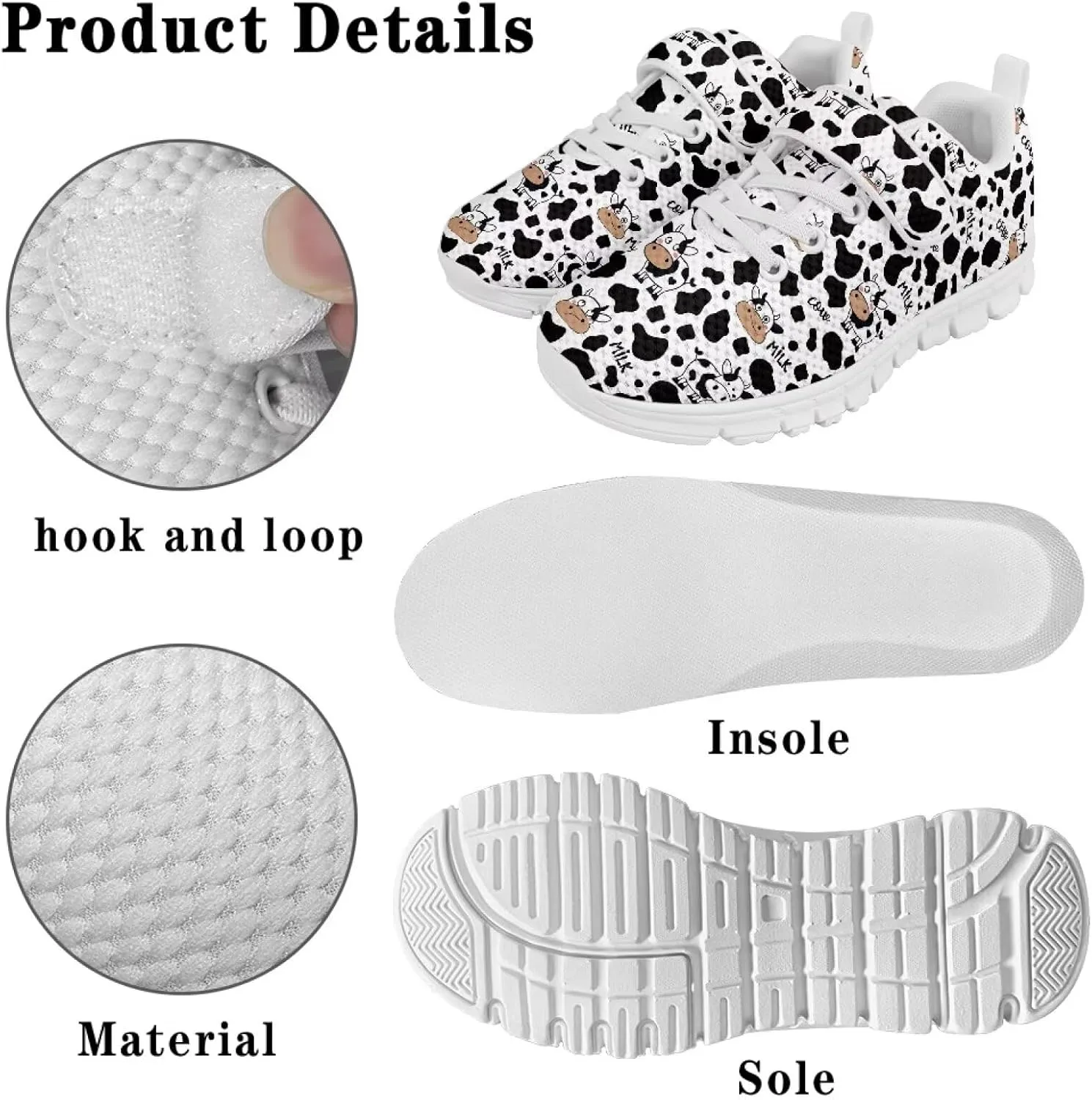 Kids Sport Shoes for Little Child Girls Mesh Design Breathable Slip On Single Buckle