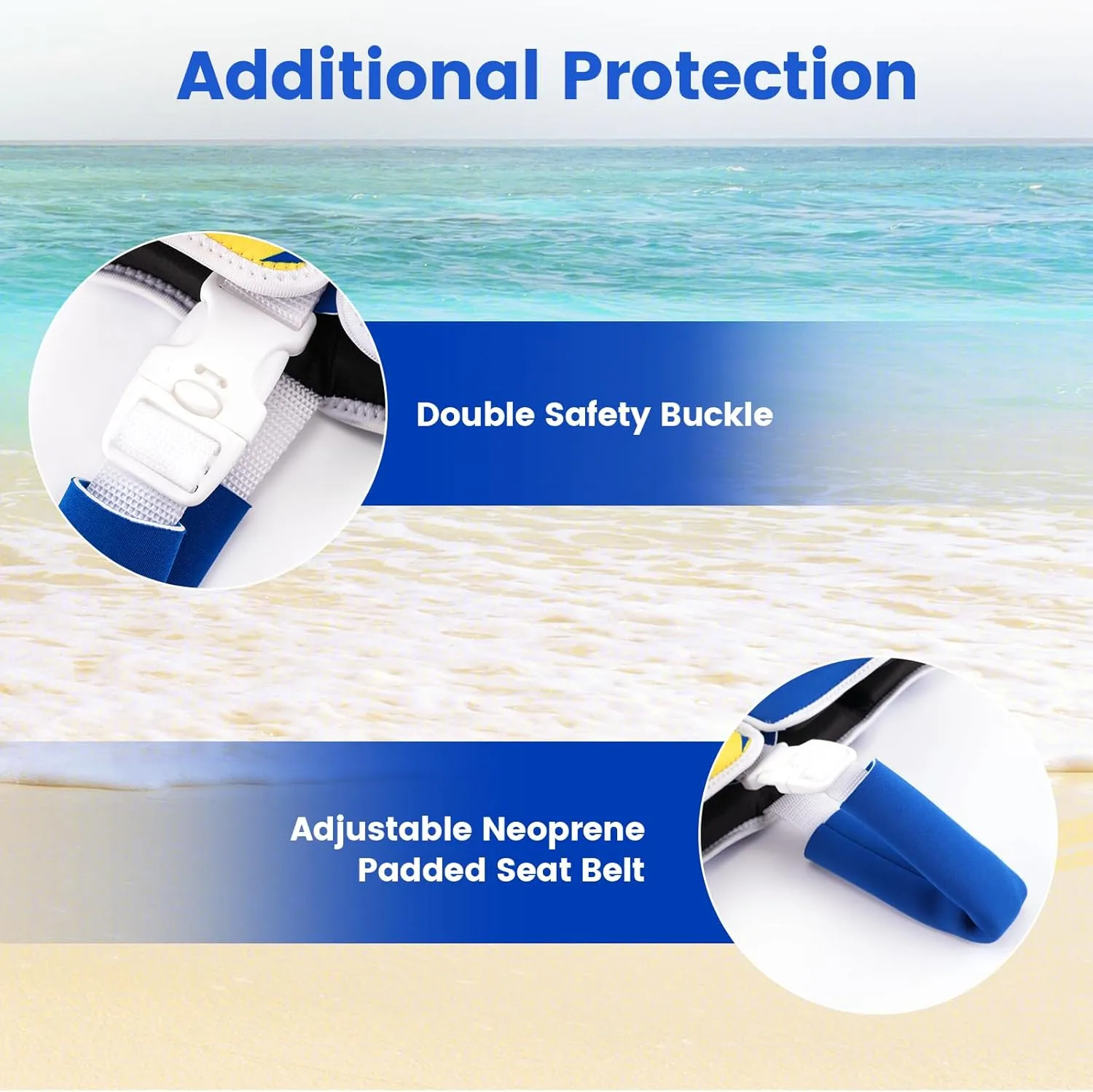 Kids Swim Vest Neoprene Swimming Aid with Adjustable Safety Strap for Age 1-3 and 3-6