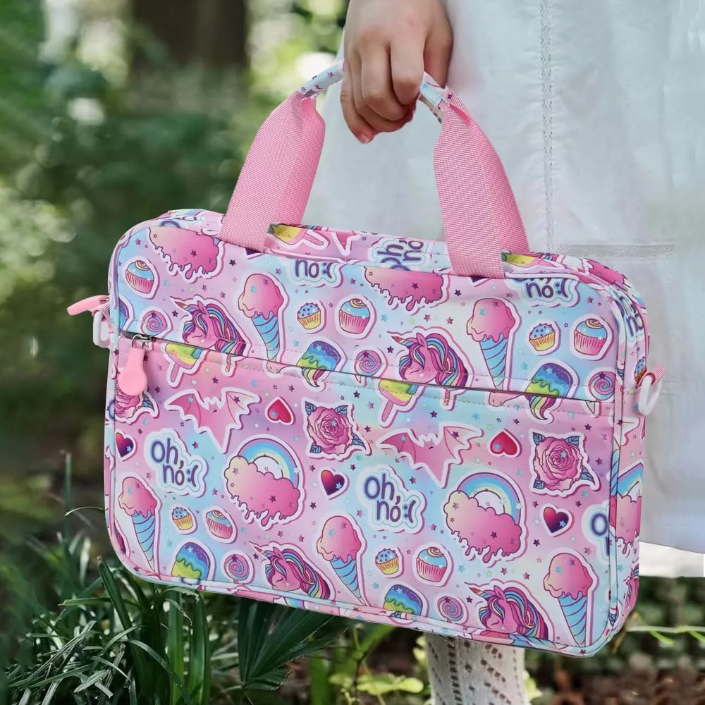 Kids Tablet Bag for Boy Girl Dinosaur Tablet Sleeve Carrying Case with Handle Shoulder Strap 13 inch Tablet Travel Bag