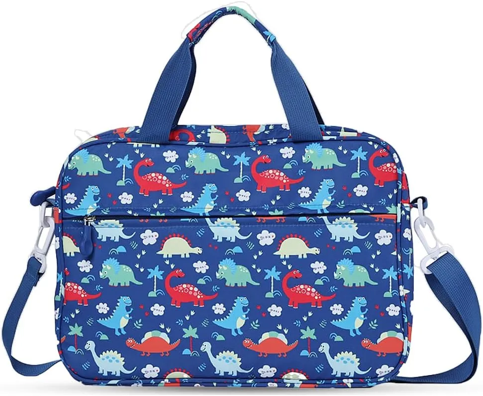 Kids Tablet Sleeve, Cute Dinosaur Design, 13 inch, Fits Fire HD 10/8, IPad 10.2/7/8/9, Portable Tablet Bag with Shoulder Strap for Boy & Girl