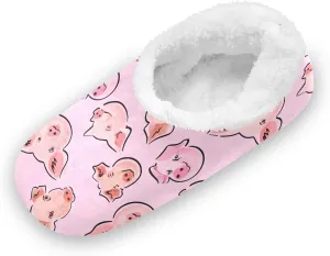 Kids Winter Slippers Cartoon Style Pig Head Warm Soft Non Slip House Slippers for Boys Girls Indoor