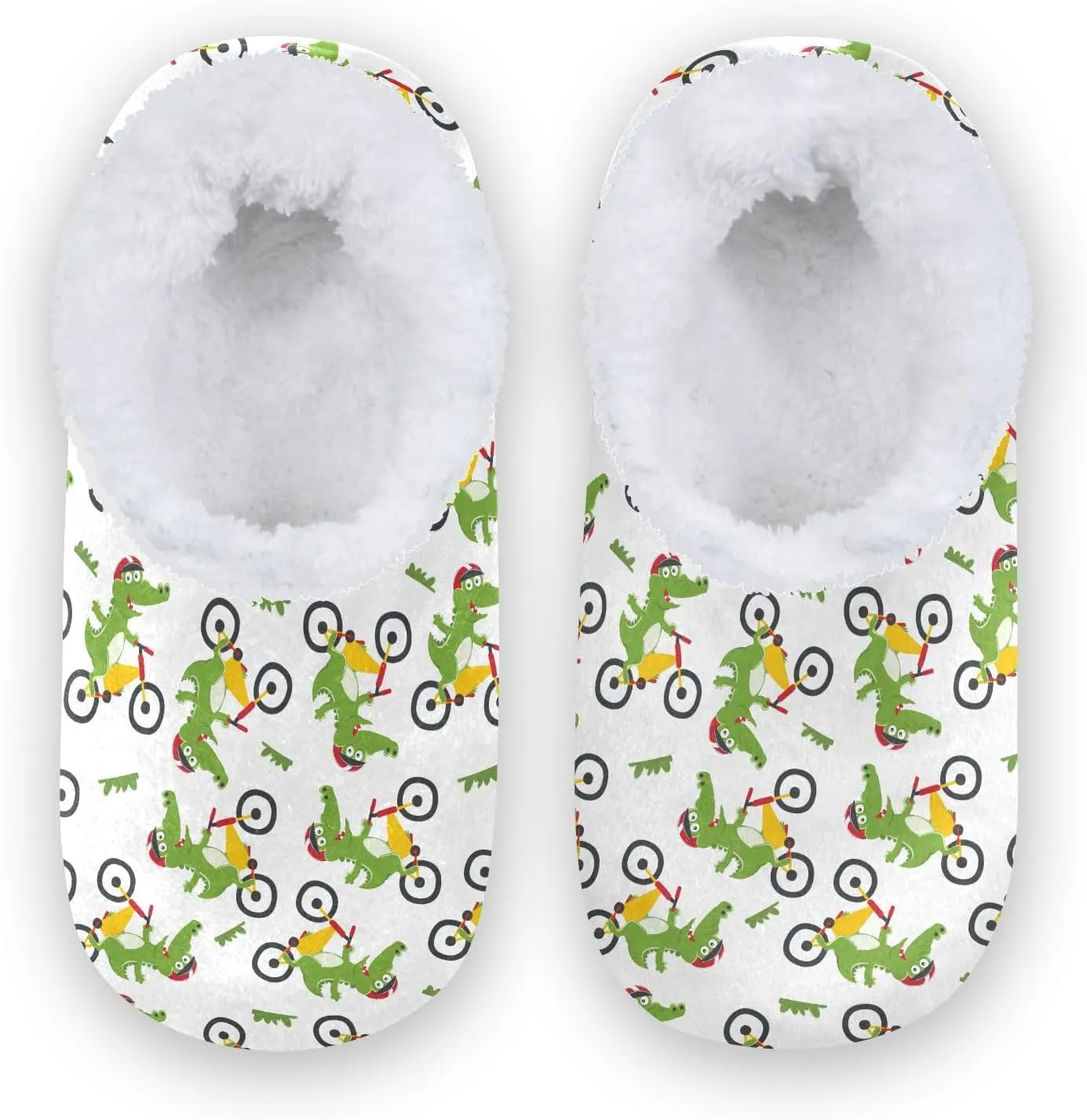 Kids Winter Slippers Cute Crocodile Funny Animal Cartoon Warm Soft Non Slip House Slippers for Boys Girls Indoor