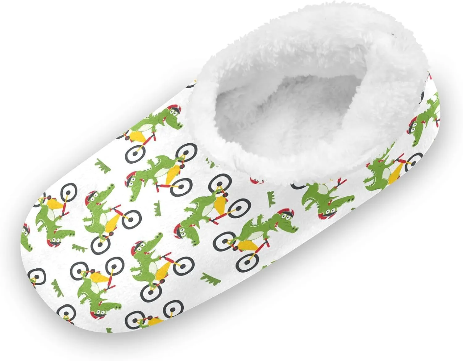 Kids Winter Slippers Cute Crocodile Funny Animal Cartoon Warm Soft Non Slip House Slippers for Boys Girls Indoor