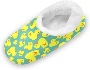 Kids Winter Slippers Ducks Cartoon Yellow Birds Seamless Warm Soft Non Slip House Slippers for Boys Girls Indoor