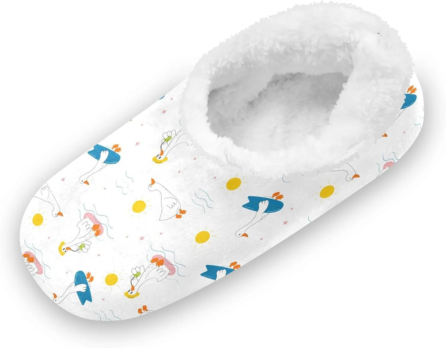 Kids Winter Slippers for Boys Girls Cartoon Duck Funny Warm Soft Non Slip House Slippers Children Indoor