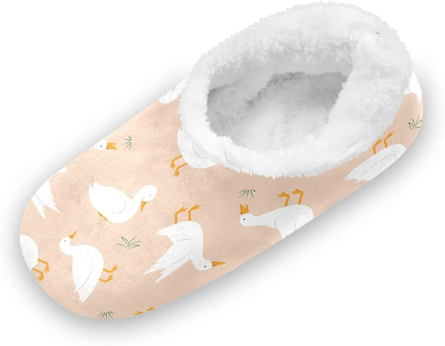 Kids Winter Slippers for Boys Girls Funny Ducks White Cartoon Warm Soft Non Slip House Slippers Children Indoor
