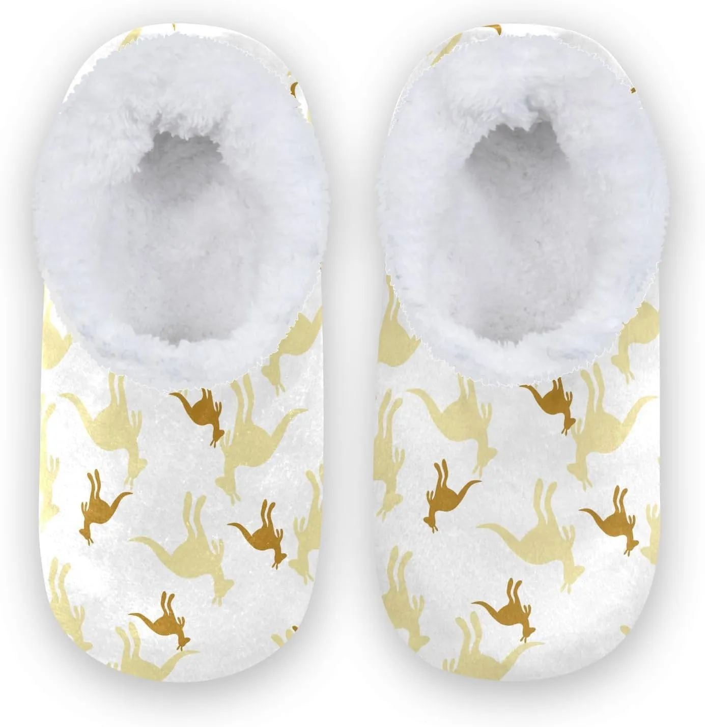 Kids Winter Slippers for Boys Girls Kangaroo Colored Animal Warm Soft Non Slip House Slippers Children Indoor