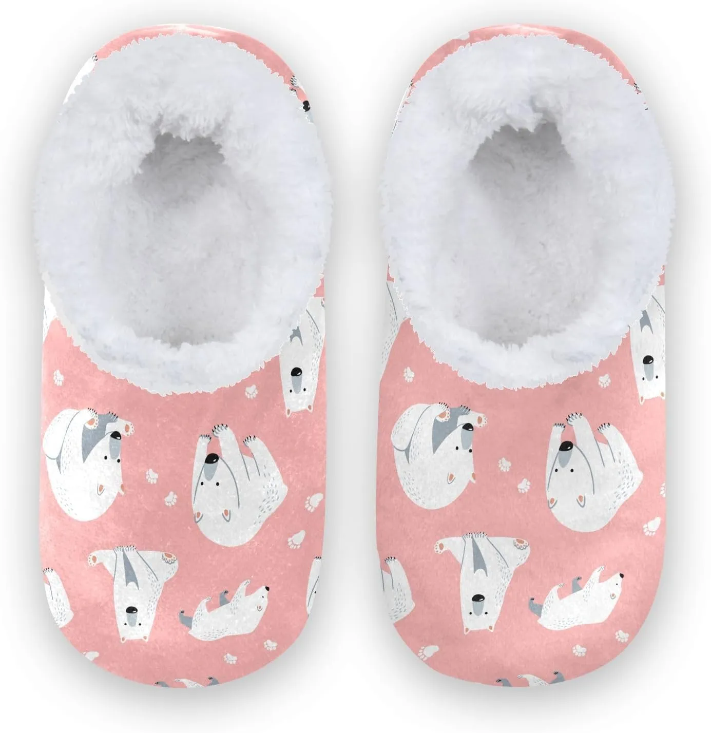 Kids Winter Slippers for Boys Girls Polar Bear Cute Animal Cartoon Warm Soft Non Slip House Slippers Children Indoor