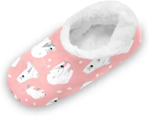 Kids Winter Slippers for Boys Girls Polar Bear Cute Animal Cartoon Warm Soft Non Slip House Slippers Children Indoor