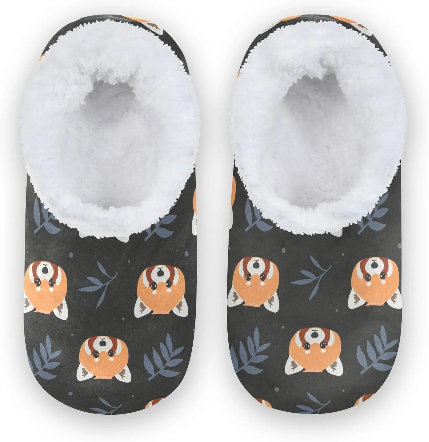 Kids Winter Slippers for Boys Girls Raccoon Panda Cartoon Animal Warm Soft Non Slip House Slippers Children Indoor