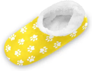 Kids Winter Slippers for Boys Girls White Paw Animal Print Warm Soft Non Slip House Slippers Children Indoor