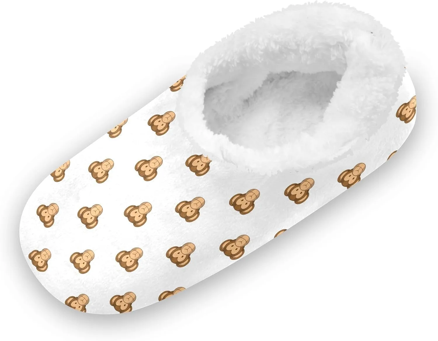 Kids Winter Slippers Monkey Face Cartoon Gorilla Face Warm Soft Non Slip House Slippers for Boys Girls Indoor