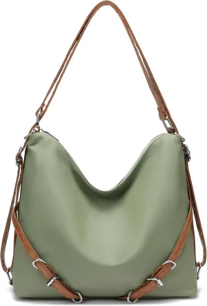 KILAMAL women's hobo bag backpack adjustable crossbody shoulder bag soft PU leather tote handbag