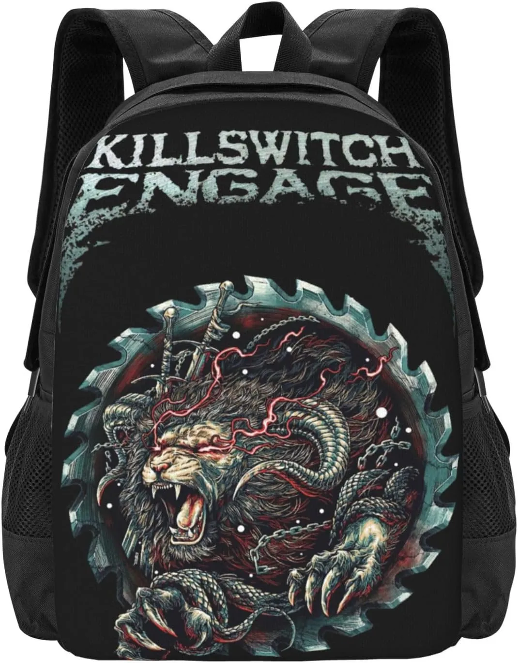Killswitch Rock Band Engage Laptop Backpack Large Travel Bags Unisex Adult Sport Bags Casual Daypack for Activities Breathable Business Backpack Funny Computer Bag for Man
