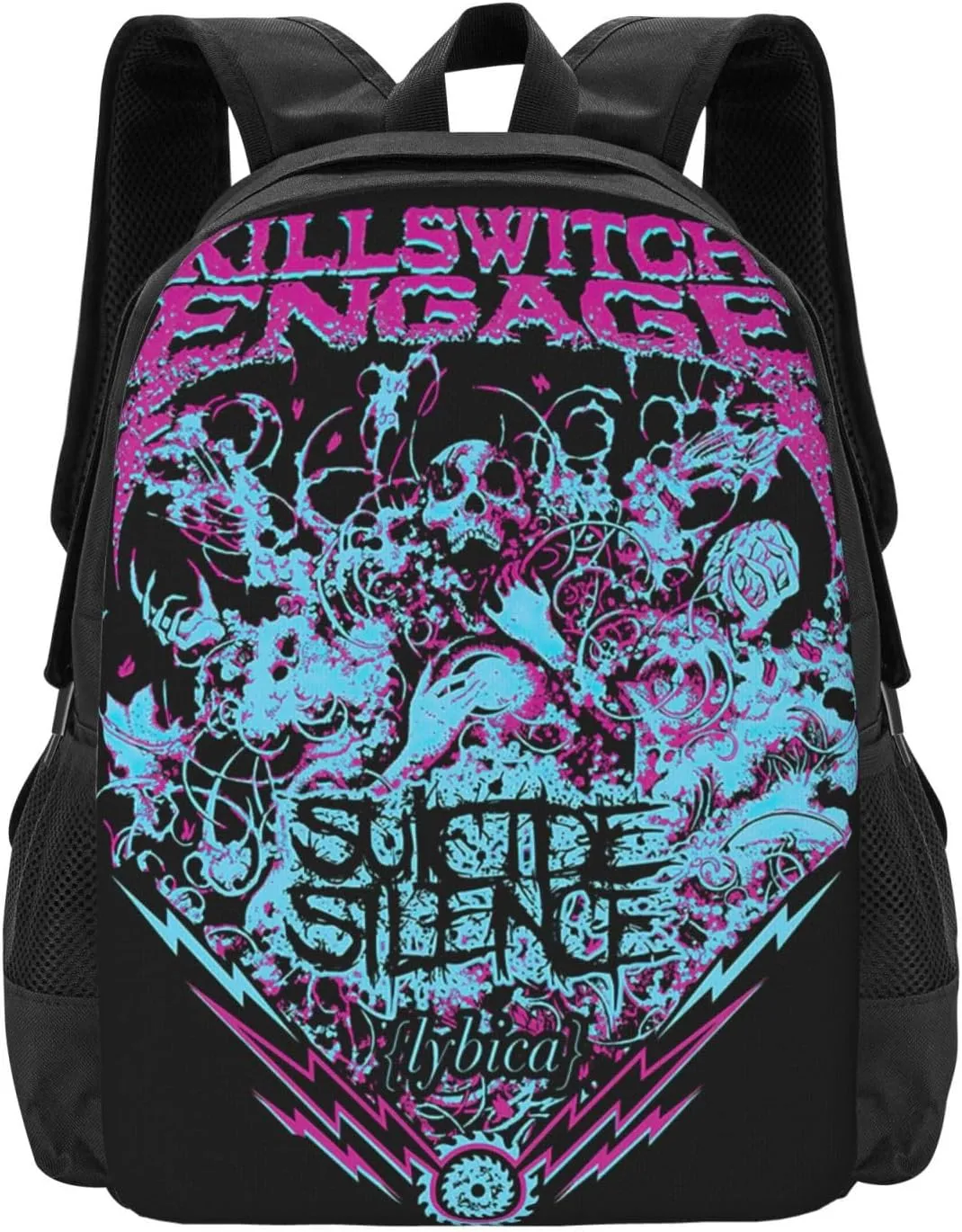 Killswitch Rock Band Engage Laptop Backpack Large Travel Bags Unisex Adult Sport Bags Casual Daypack for Workout Convenient Work Rucksack Cozy Notebook Bag for Women
