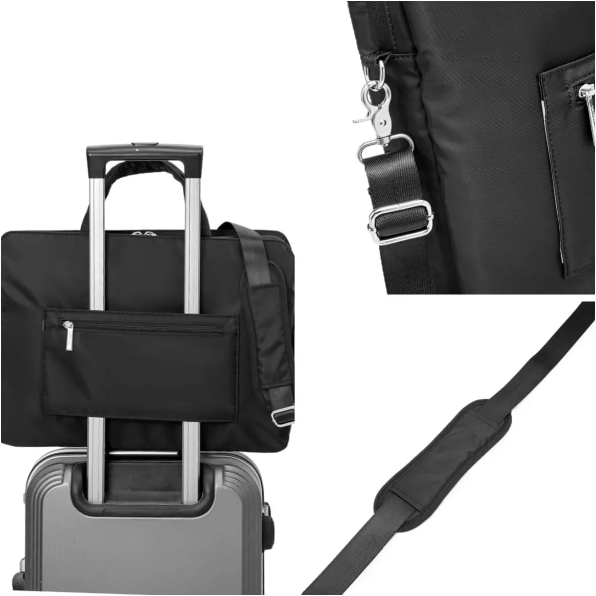 Kinmac 360° Protective Full Cushioned Muti-Compartments Laptop Shoulder Case Bag Briefcase For 16 inch HP,Lenovo,Dell,ASUS,Acer Ultrabook and Business Laptop (Black)