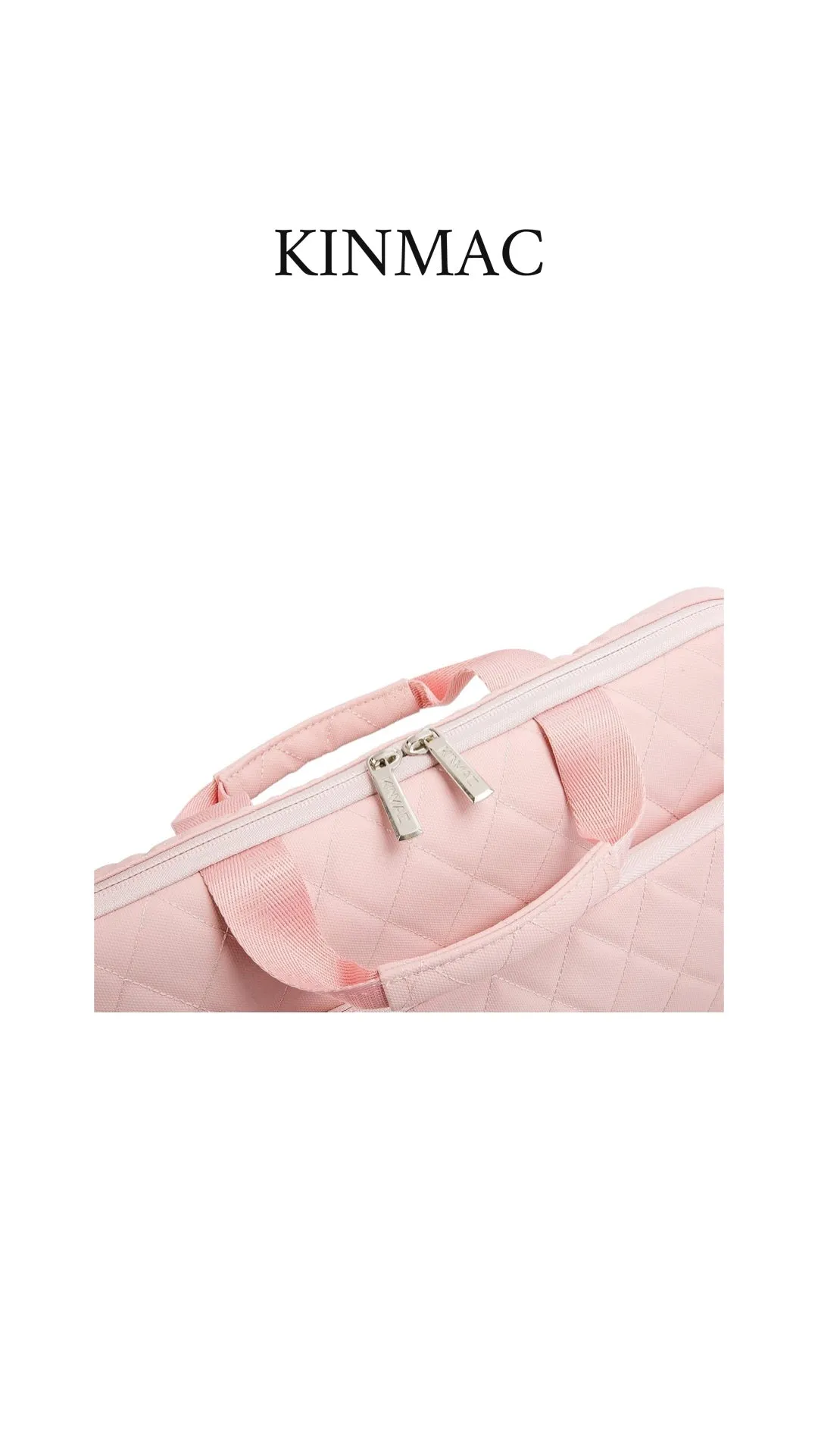 Kinmac 360° Super shockproof  14 Inch Laptop Shoulder Bag ( Eva Bubble protection, Waterproof Fabric, Luggage Strap, Extra Pockets) - Pink