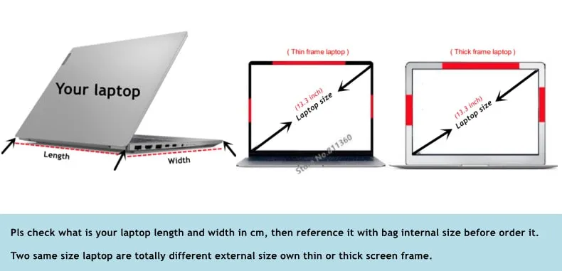 Kinmac Shockproof Laptop Bag - PU Leather
