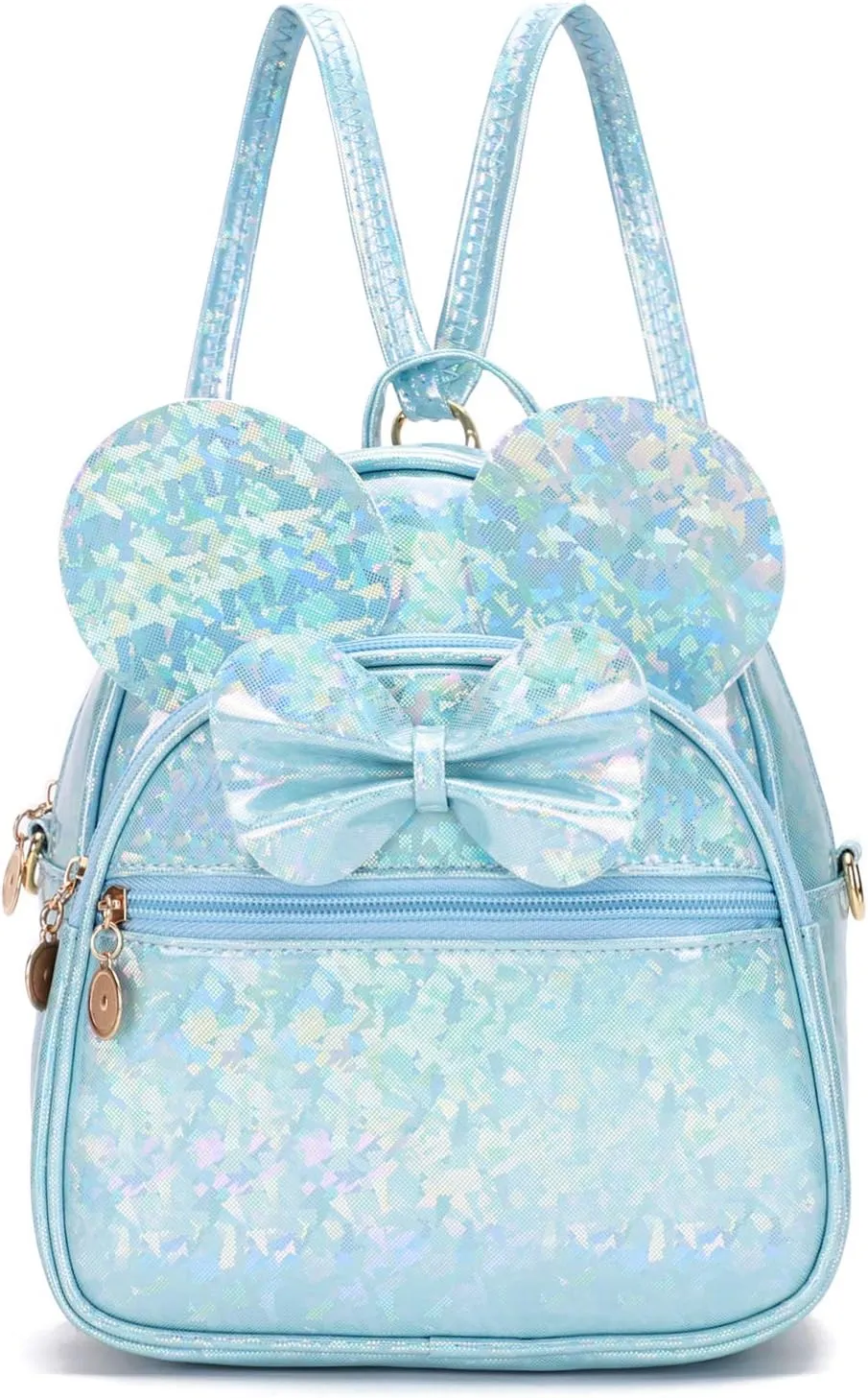 KL928 Girls Bowknot Polka Dot Cute Mini Backpack Small Daypacks Convertible Shoulder Bag Purse for Women