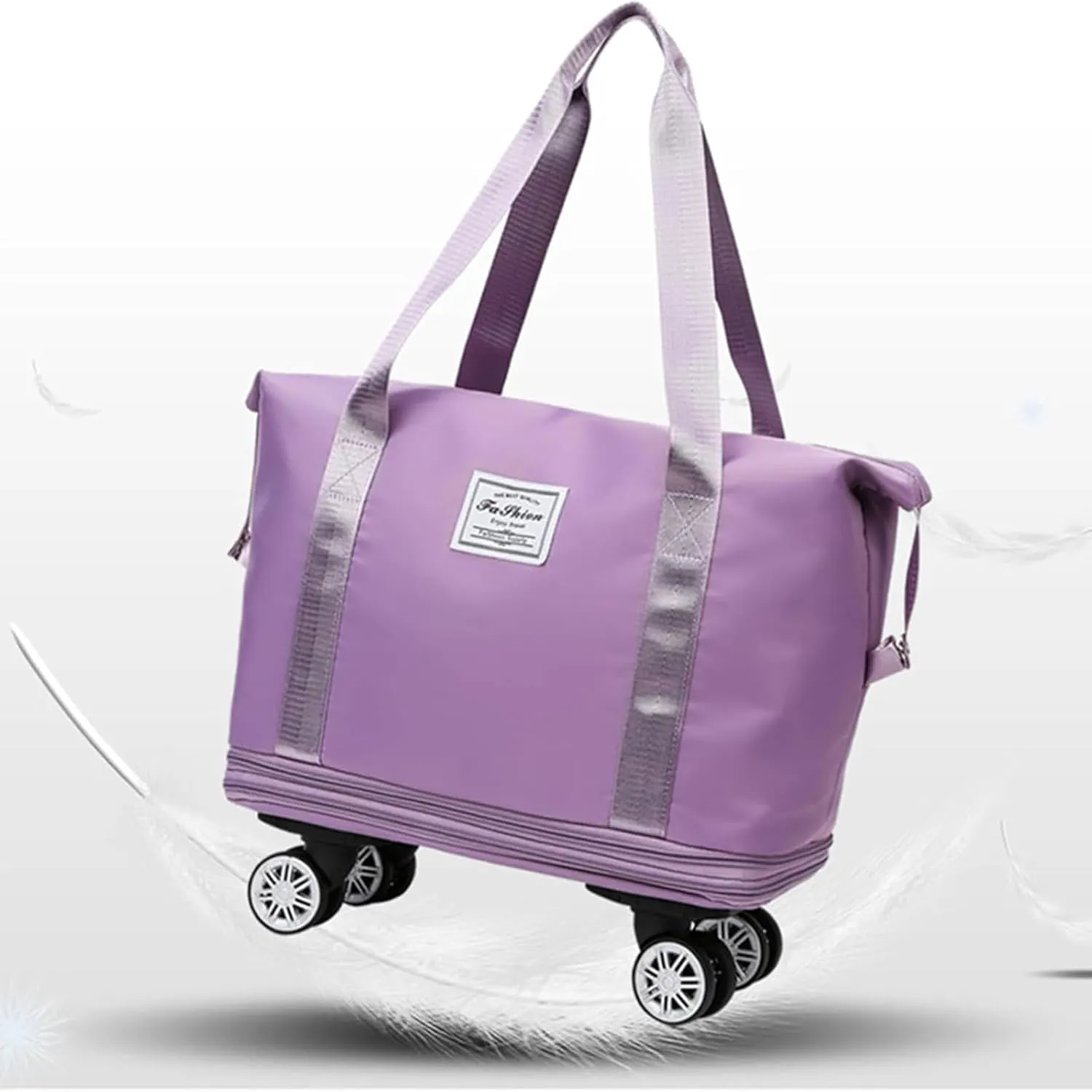 Kulken Travel Bag with Wheels, 2025 New Large Capacity Travel Bag - Universal Wheel Removable, Wheel-Equipped (Blue)
