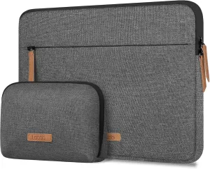 Lacdo 360° Protective 14-inch Laptop Sleeve Case for HP Lenovo Dell Acer Chromebook 14 / Lenovo IdeaPad 14 / HP Stream 14 / Dell Inspiron 14 / Acer Spin 3 / ZenBook 14 with Accessory Bag, Dark Gray