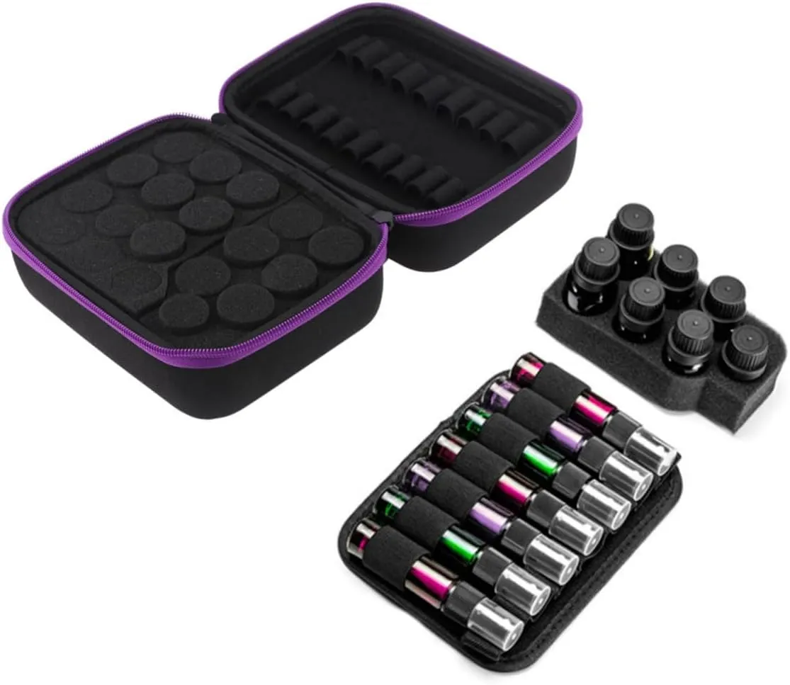 Ladies Perfume Women Essential Oil Bag Essential Oil Pack Travel Cupboard Essential Oil Bottle, Purple, medium