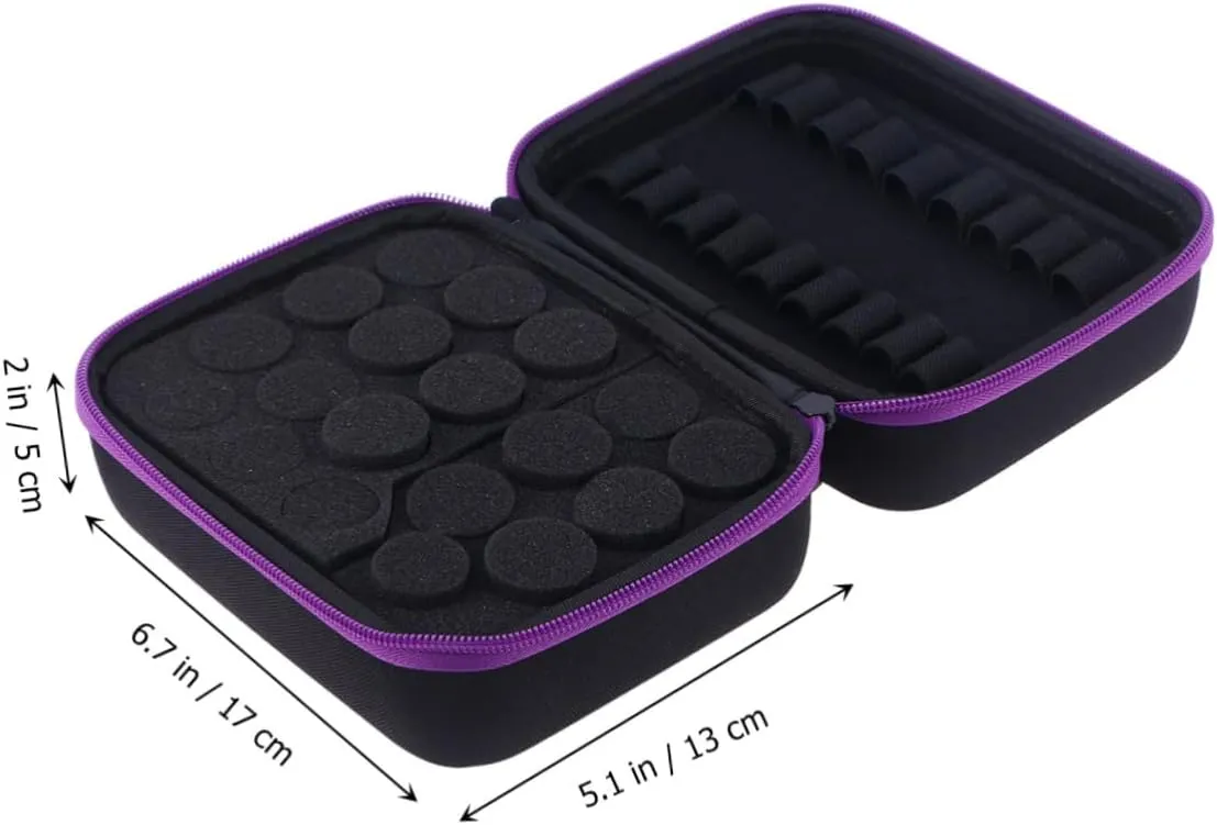 Ladies Perfume Women Essential Oil Bag Essential Oil Pack Travel Cupboard Essential Oil Bottle, Purple, medium