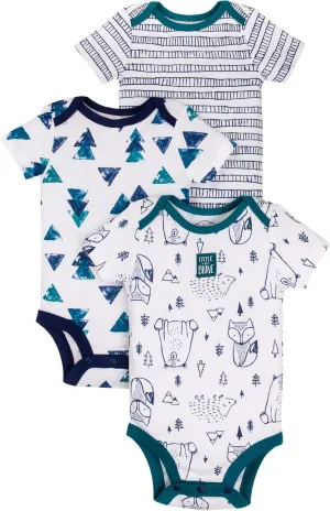 Lamaze Organic Baby baby-boys Short Sleeve Cotton Bodysuit, Snap Closure