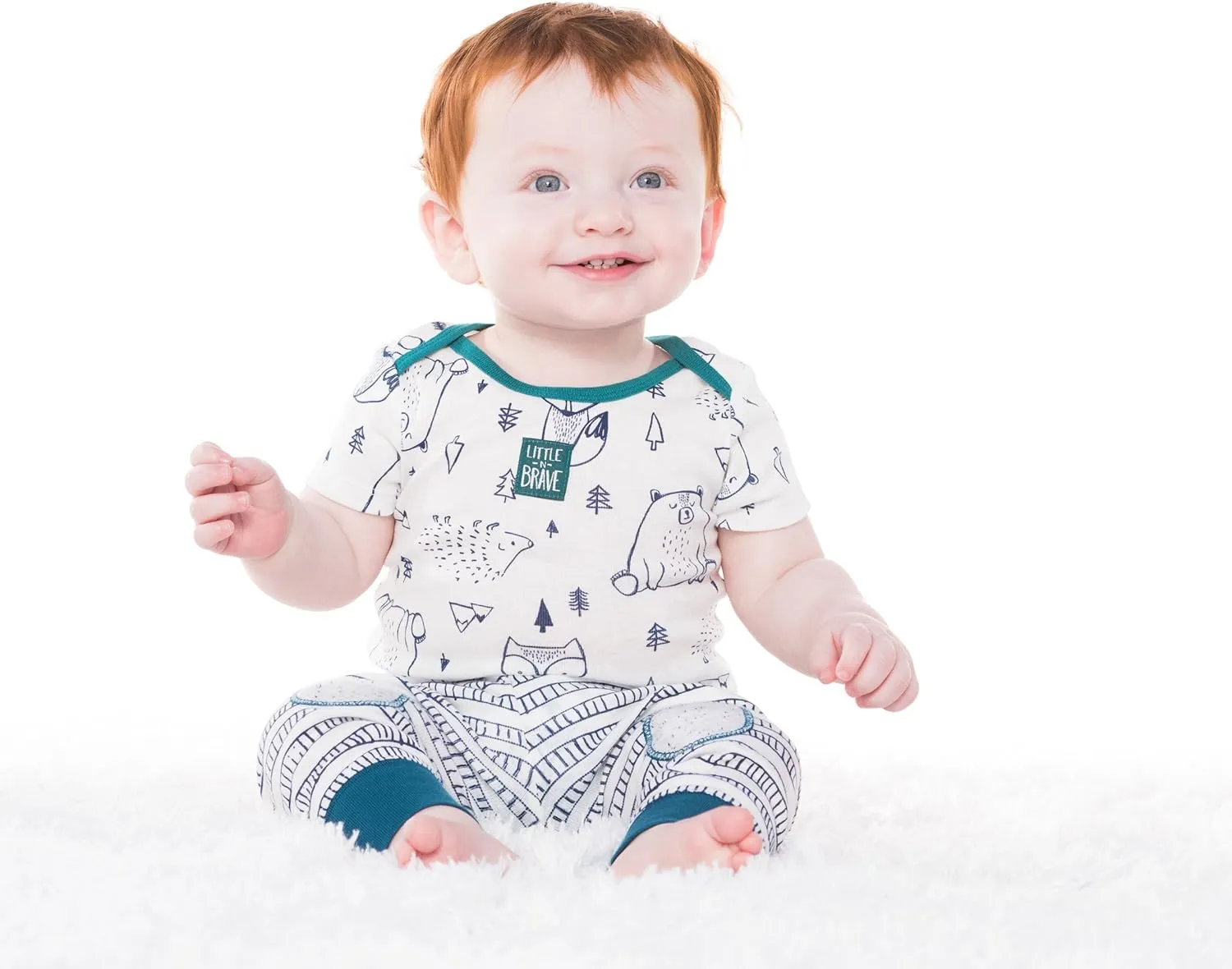 Lamaze Organic Baby baby-boys Short Sleeve Cotton Bodysuit, Snap Closure