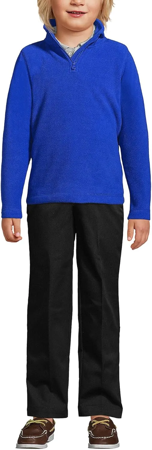 Lands' End School Uniform Kids Lightweight Fleece Quarter Zip Pullover