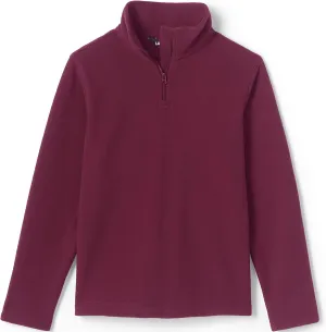 Lands' End School Uniform Kids Lightweight Fleece Quarter Zip Pullover