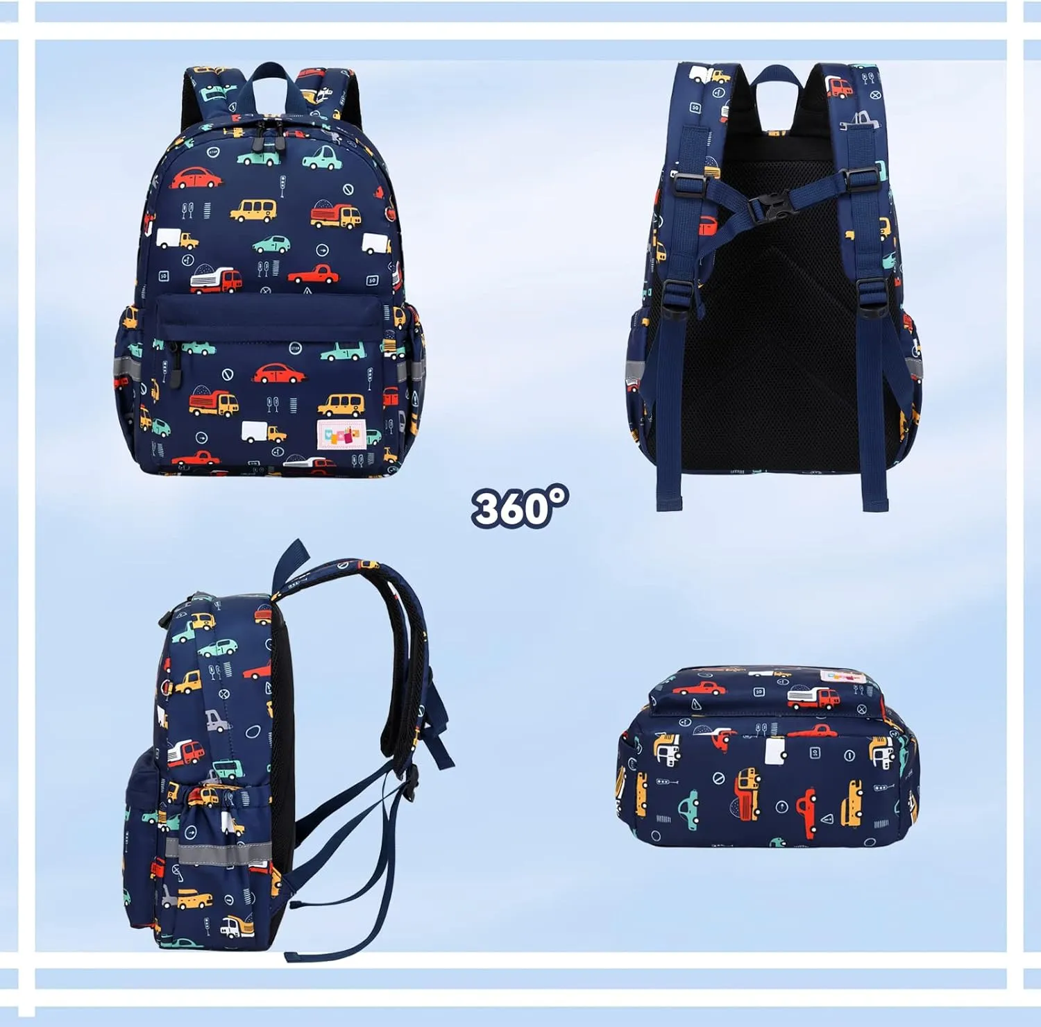 Lanola Kids Toddler Travel Backpack Cool Cute Cartoon Daypack children School Bags - Black Elephant